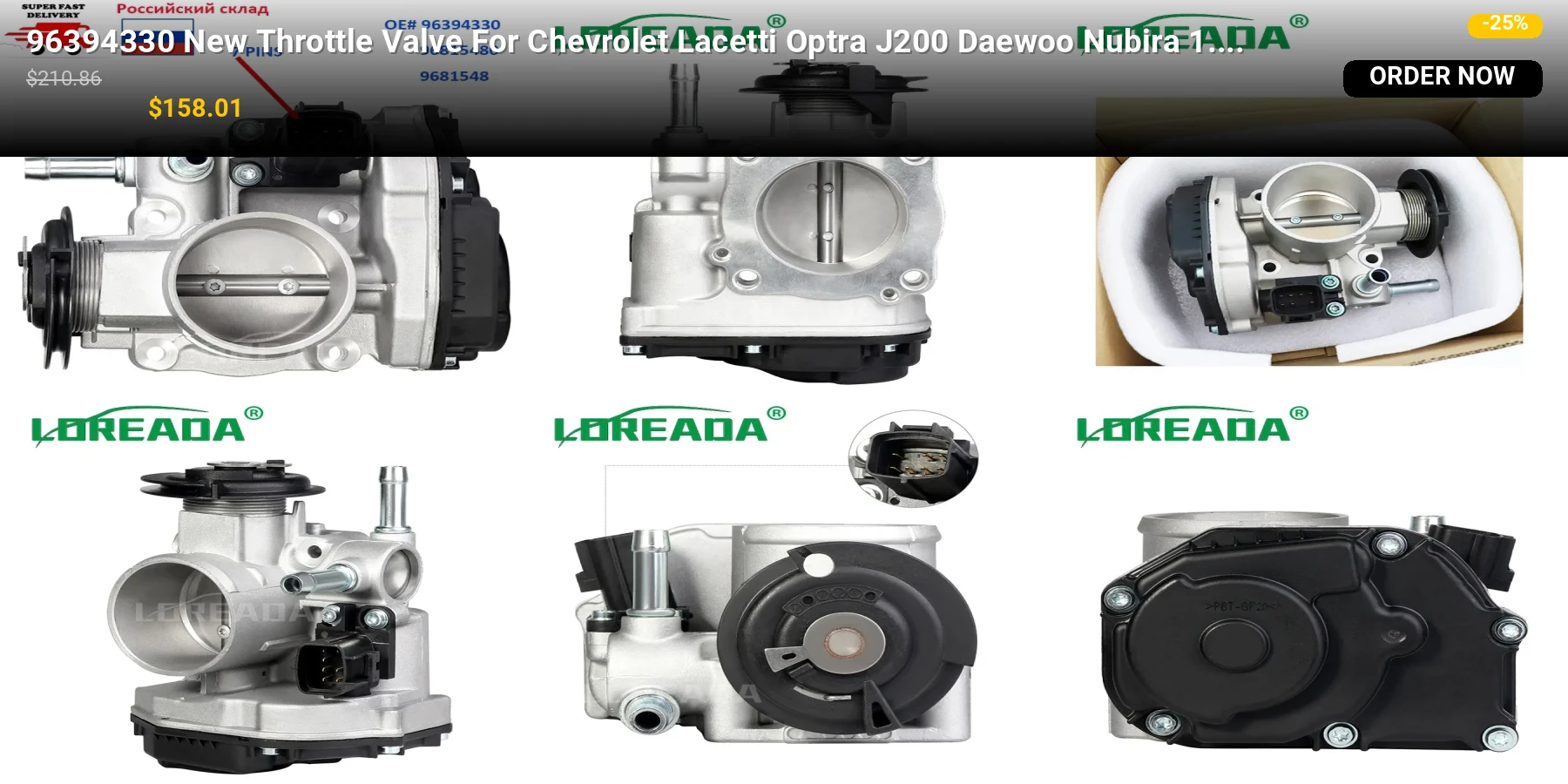96394330 New Throttle Valve For Chevrolet Lacetti Optra J200 Daewoo Nubira 1.4i 1.6i 04 -12 Body Accelerator 96815480 9681548