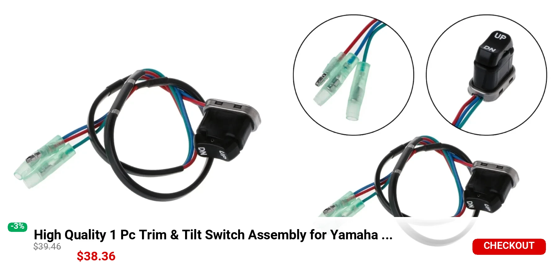 High Quality 1 Pc Trim & Tilt Switch Assembly for Yamaha Motor Outboard Remote Controller Motorcycle Switch NEW 703-82563-02-00