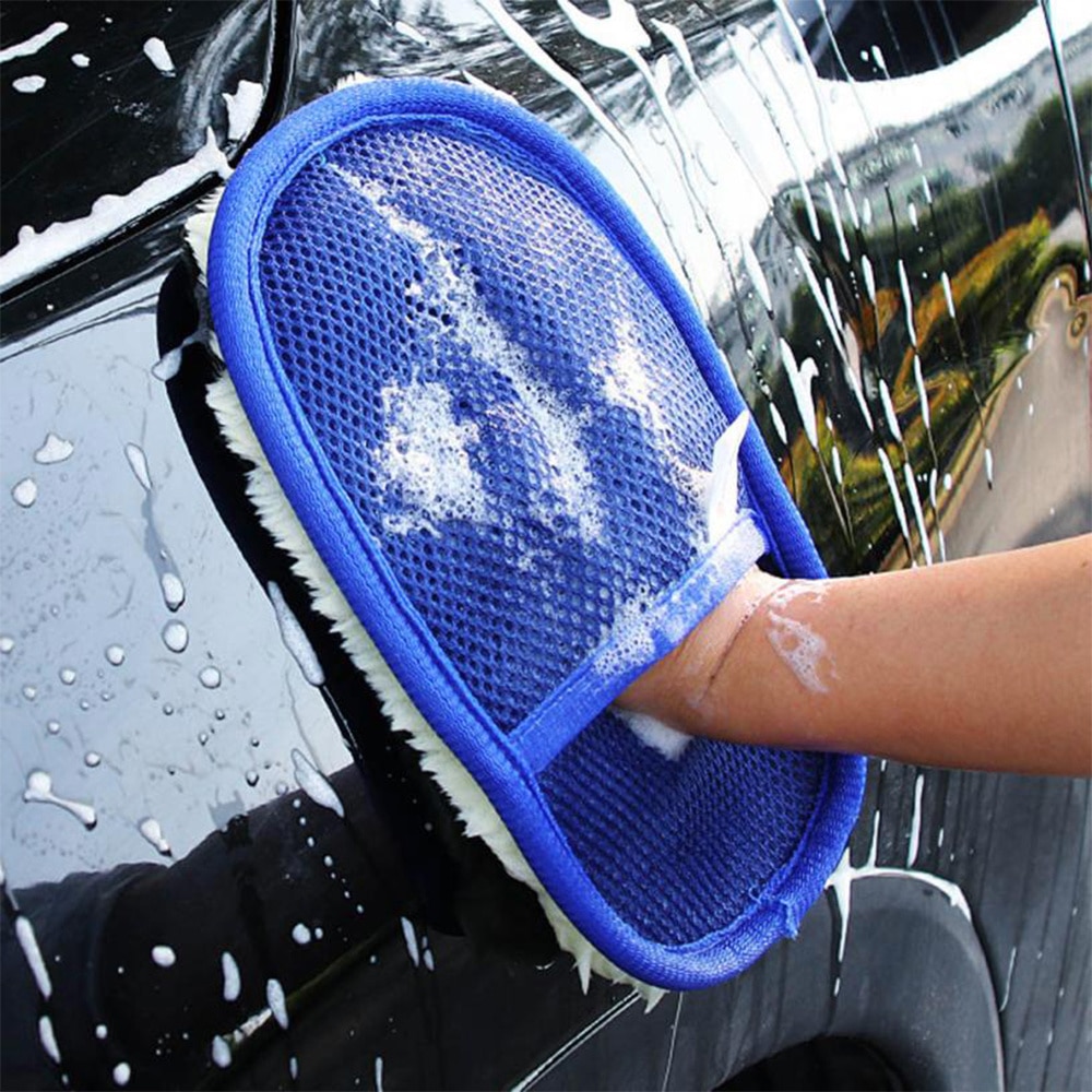 Hviero Car styling Soft Wool Car Wash Cleaning Glove Car Motor Motorcycle Brush Washer Auto Car Care Cleaning Tool Brushes Accessories