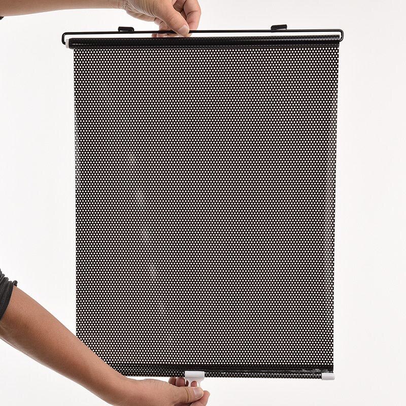 125 x 40cm Sun Shield Car Window Black Roller Block Blinds Shades for Sun Visor Windshield Retractable Car Auto Sun Shade