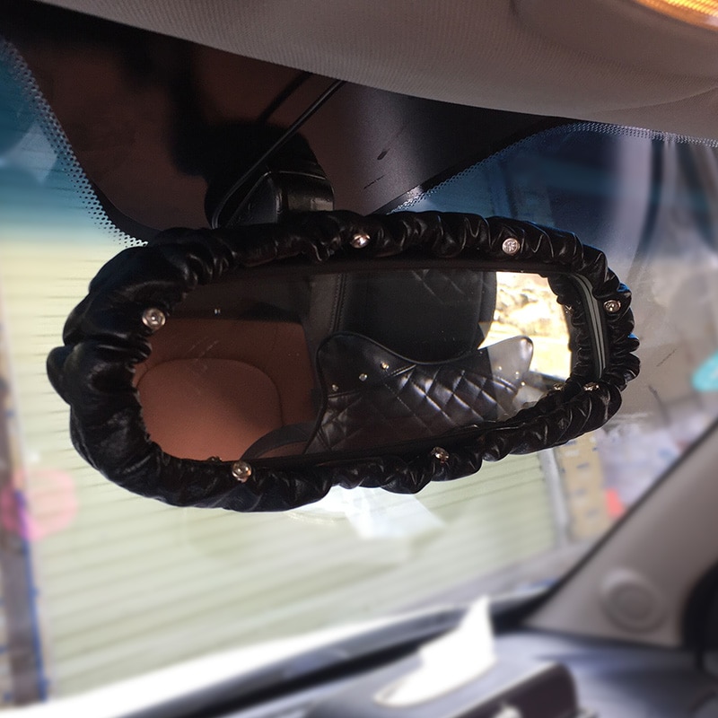 Crystal-Car-Rearview-Mirror-Cover-Marguerite-Car-Interior-Mirror-Leather-Partysu-Car-Rearview-Mirror-15