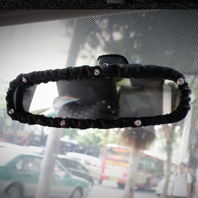 Crystal-Car-Rearview-Mirror-Cover-Marguerite-Car-Interior-Mirror-Leather-Partysu-Car-Rearview-Mirror-16