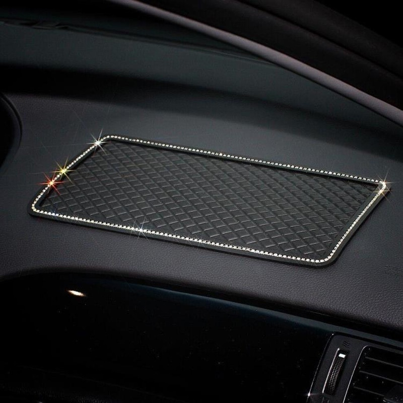 1PCS-30x15cm-Crystal-Anti-Slip-Pad-Mat-for-Mobile-Phone-mp4-GPS-Silicone-Diamond-Car-Sticky