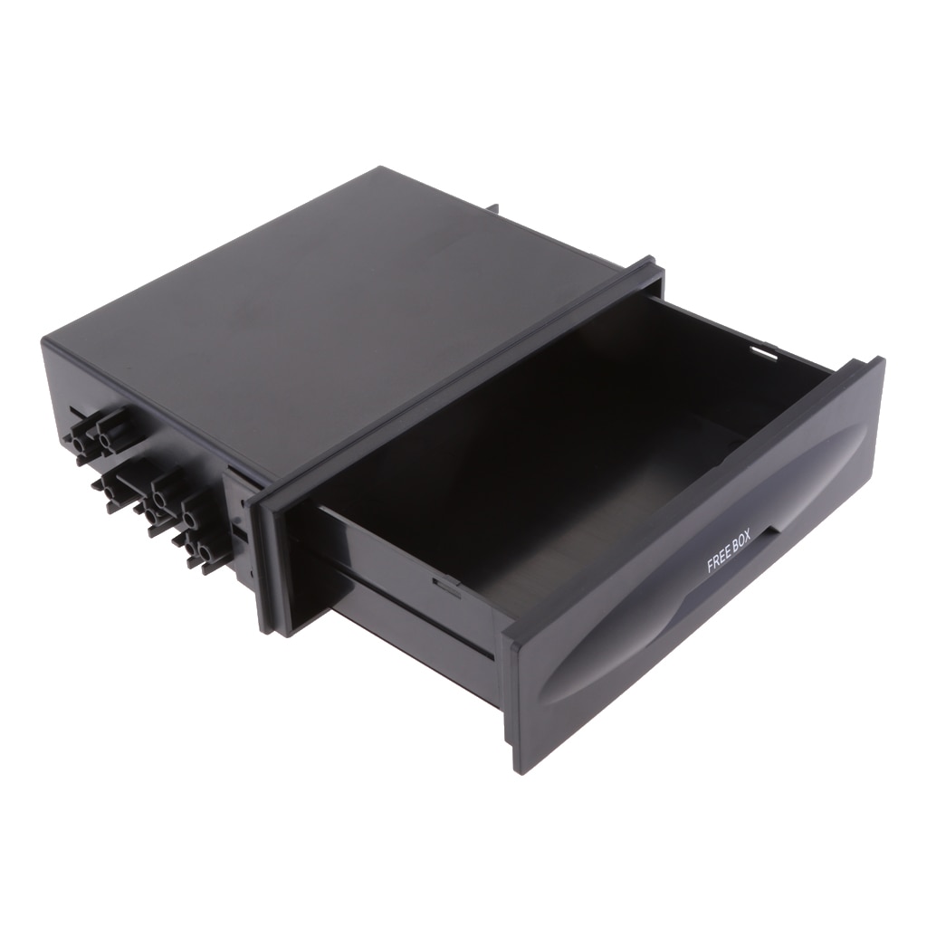 Universal In Dash Car Single Din Audio Stereo Replacement Pocket Storage Box