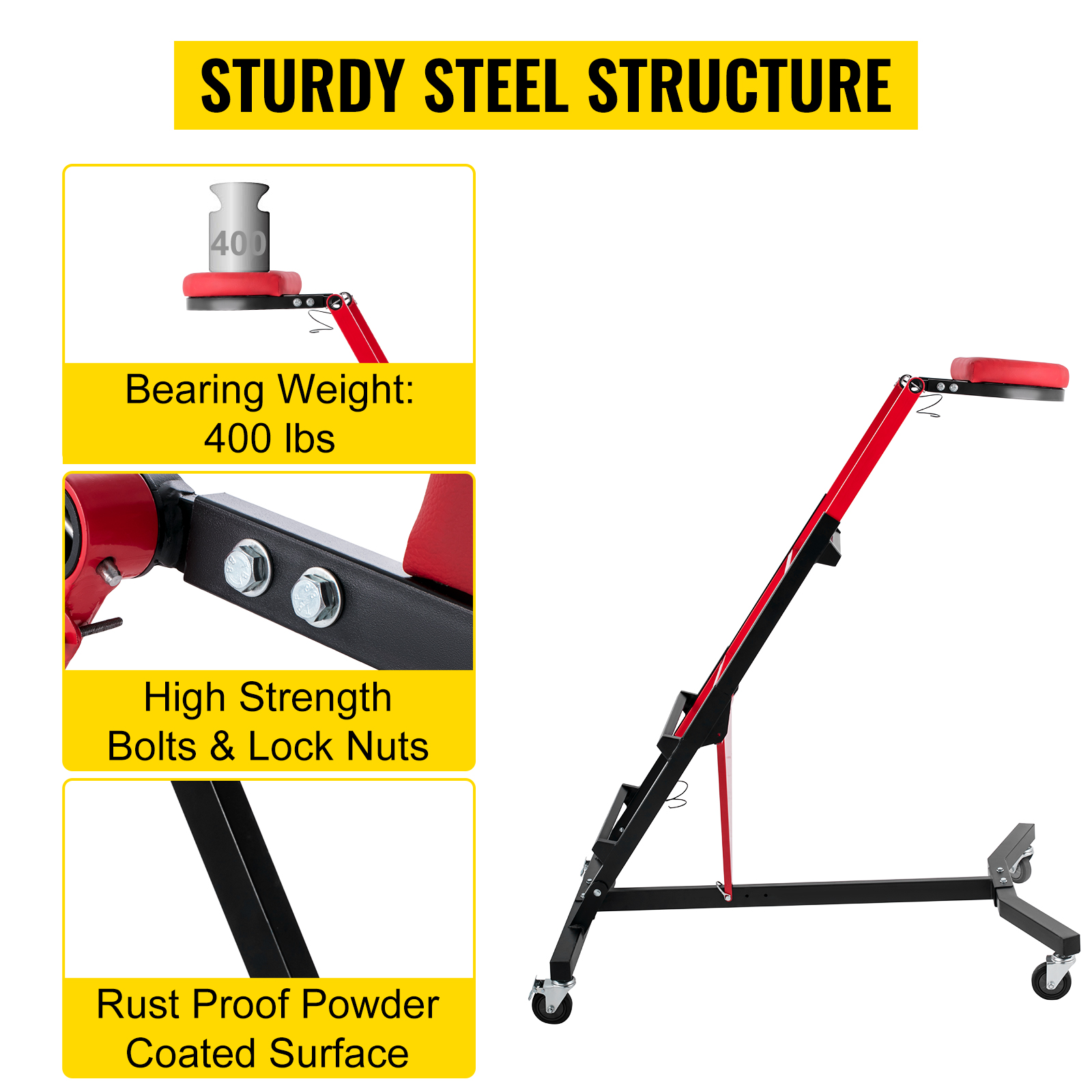 foldable topside creeper-,adjustable height,engine creeper